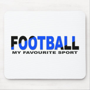 FOOTBALL-SPORT,-BLACK-AND-BLUE-COLOR MOUSE MAT