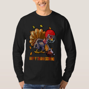Football Sport Cool Turkey Thanksgiving Turkey T-Shirt