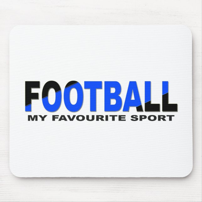 FOOTBALL SPORT Minimal Black Funny Mouse Mat (Front)