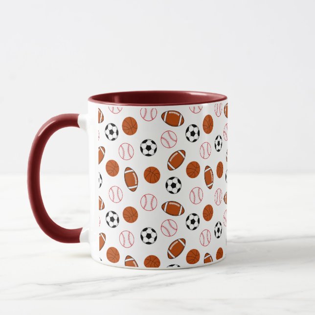 Football Sport Pattern  Mug (Left)