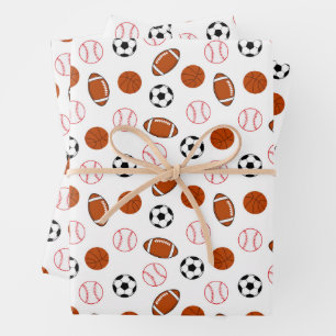 Football Sport Pattern Wrapping Paper Sheet