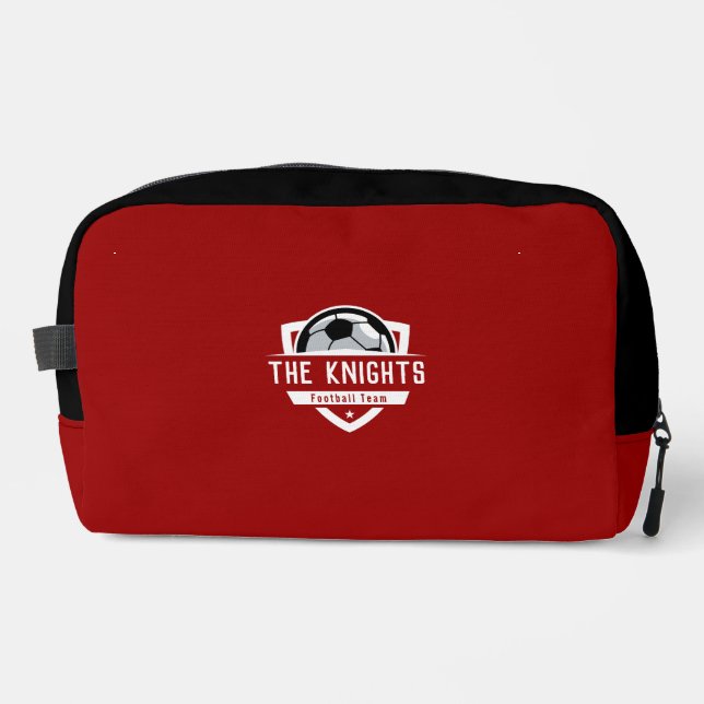 Football Sport Red Dopp Kit (Front)