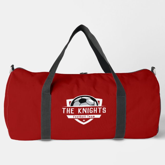 Football Sport Red Duffle Bag (Front)