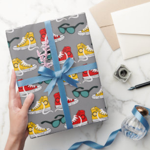 Football Sport Shoes Pattern  Wrapping Paper