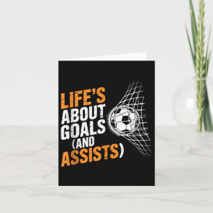 Football Sport Vintage Soccer Lifes About Goals An Card