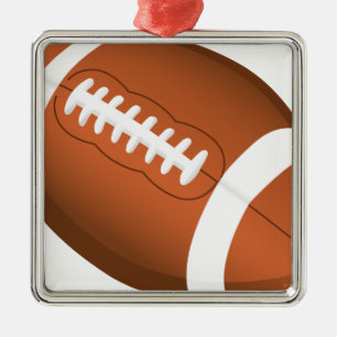 Football Sports Ball Team Game Playing Stars Coach Metal Tree Decoration