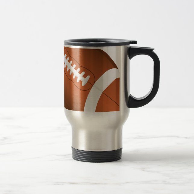 Football Sports Ball Team Game Playing Stars Coach Travel Mug (Right)