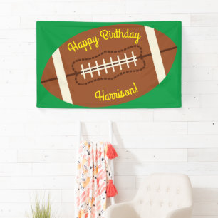 Football Sports Birthday Party Banner