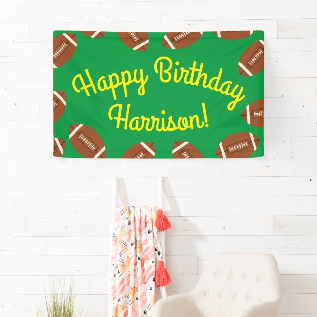 Football Sports Birthday Party Banner (Insitu)
