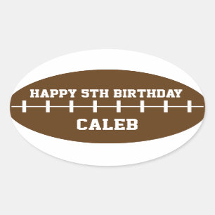 Football Sports Birthday Party Favour Sticker Labe