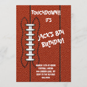 Football Sports Birthday Party Invitation