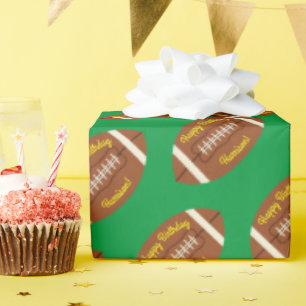 Football Sports Birthday Party Wrapping Paper
