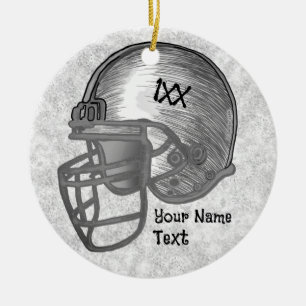Football sports ceramic tree decoration