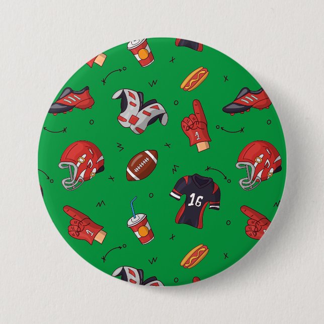 Football Sports Equipment, Food and Drink 7.5 Cm Round Badge (Front)