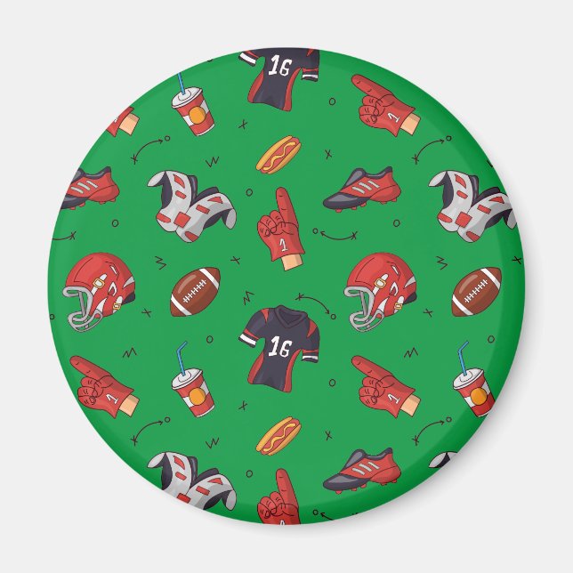 Football Sports Equipment, Food and Drink Magnet (Front)