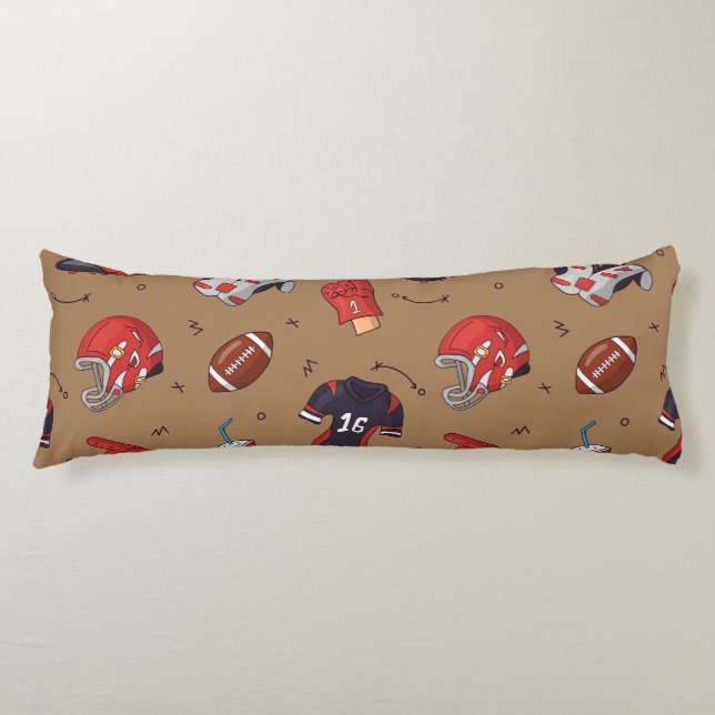 Football Sports Equipment with Food Pattern Body Cushion (Front)