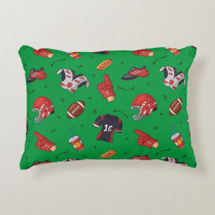 Football Sports Equipment with Food Pattern Decorative Cushion