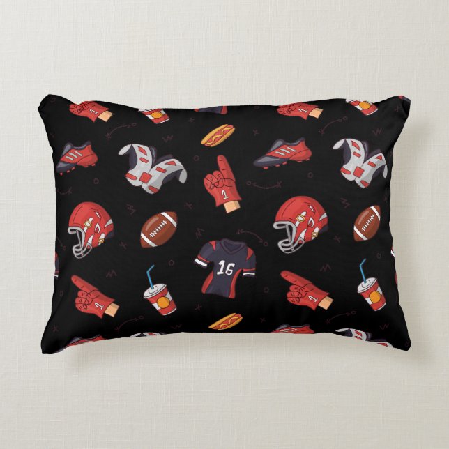 Football Sports Equipment with Food Pattern Decorative Cushion (Front)