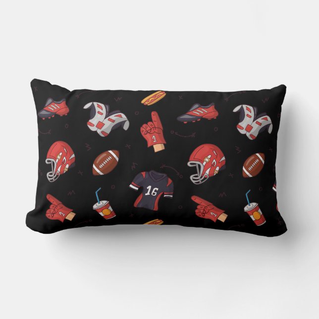 Football Sports Equipment with Food Pattern Lumbar Cushion (Front)