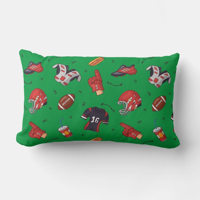 Football Sports Equipment with Food Pattern Lumbar Cushion (Front)