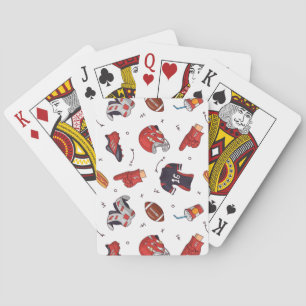 Football Sports Equipment with Food Pattern Playing Cards