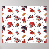 Football Sports Equipment with Food Pattern