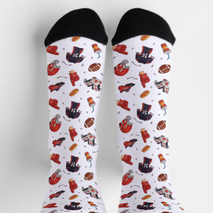 Football Sports Equipment with Food Pattern Socks