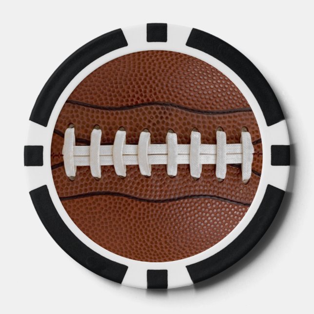 Football Sports Fan Theme Poker Chips (Front)