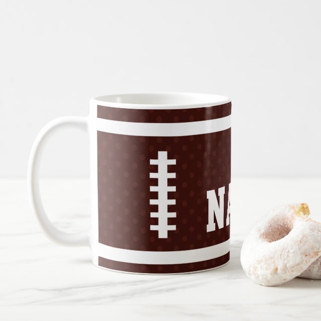 Football Sports Game Design Coffee Mug Cup (With Donut)