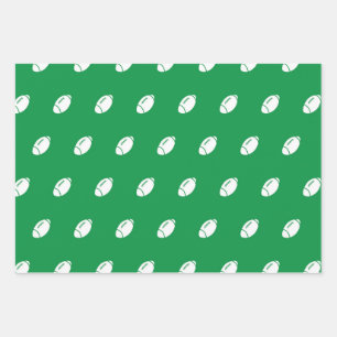 Football, Sports Lover, Football Fan Gift Pattern Wrapping Paper Sheet