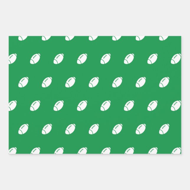 Football, Sports Lover, Football Fan Gift Pattern Wrapping Paper Sheet (Front)