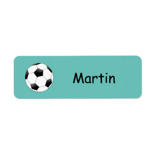 Football sports name kids Label