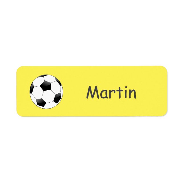 Football sports name kids Label (Front)