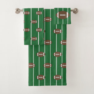Football Sports  Pattern Bath Towels Set Gift