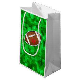 Football Sports Player Number Green Field Kids Small Gift Bag