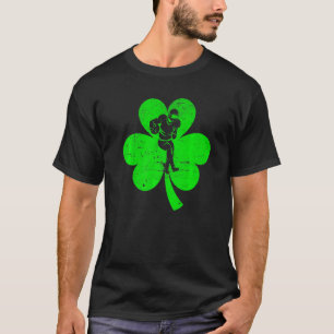 Football Sports St Patrick S Day Retro Shamrock Ir T-Shirt