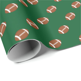 Football Sports Theme   Any Background Colour Wrapping Paper