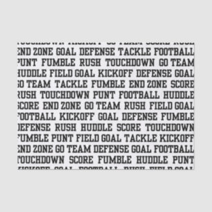 Football sports word art party tissue tissue paper