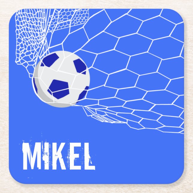 Football Square Paper Coaster (Front)