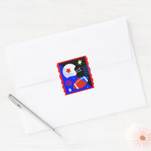 "Football" Square Sticker