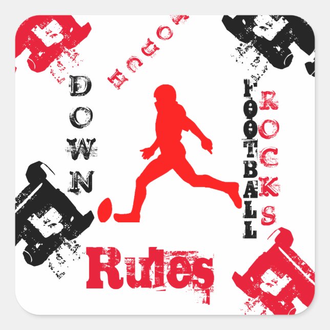 FOOTBALL SQUARE STICKER (Front)