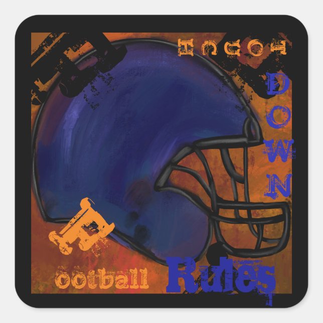 FOOTBALL SQUARE STICKER (Front)