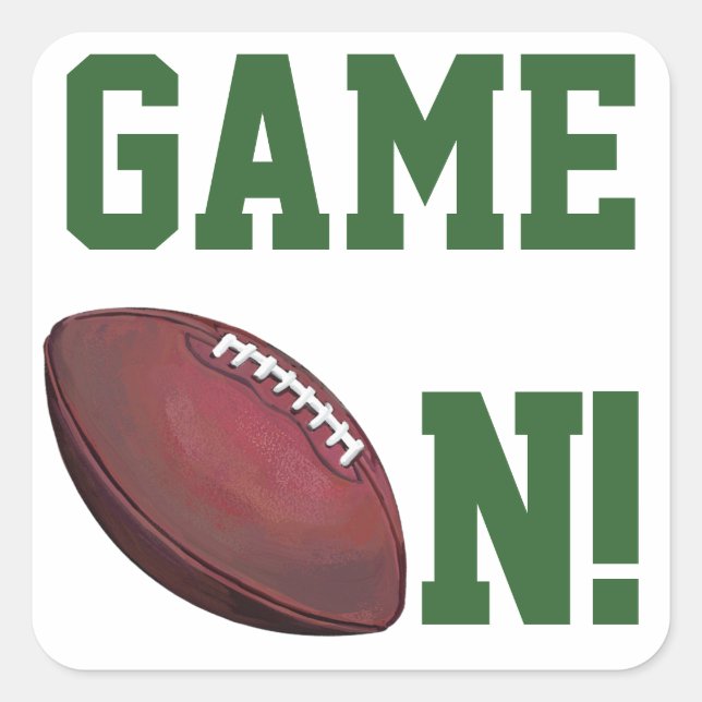 Football Square Sticker (Front)