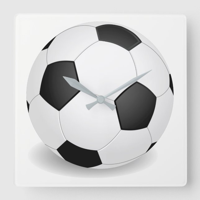 Football Square Wall Clock (Front)