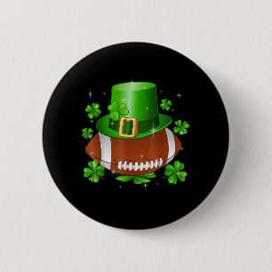 Football St Patricks Day Leprechaun Shamrock Boys  6 Cm Round Badge