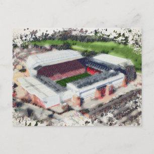 Football Stadium Art - Liverpool, England Postcard