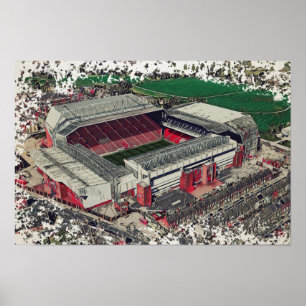 Football Stadium Art - Liverpool, England Poster
