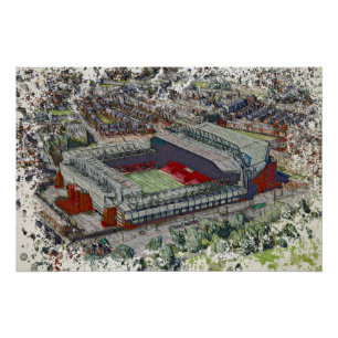 Football Stadium Art - Liverpool, England Poster
