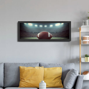 Football Stadium Blue Dramatic Photo Poster