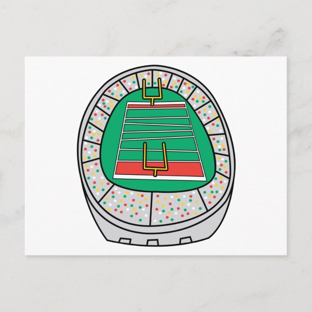 football stadium graphic postcard (Front)